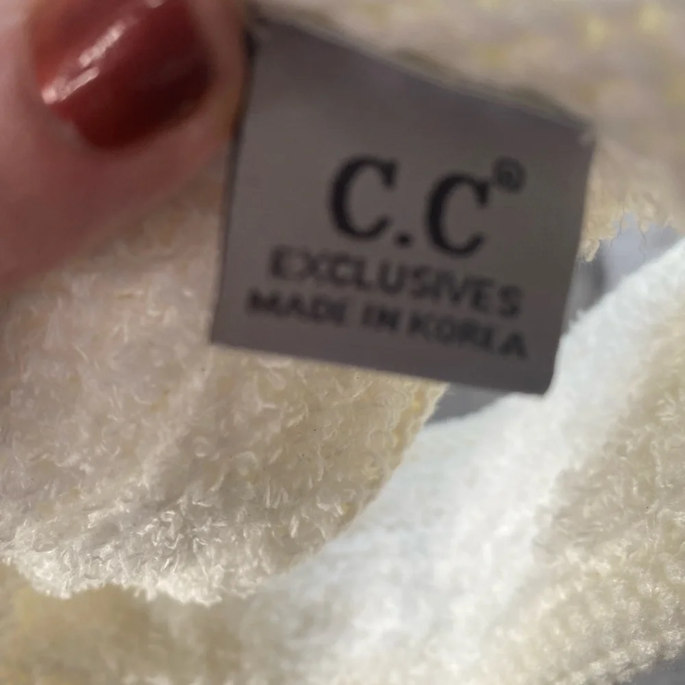 C.C. Kids Ivory Winter Ribbed Headwear